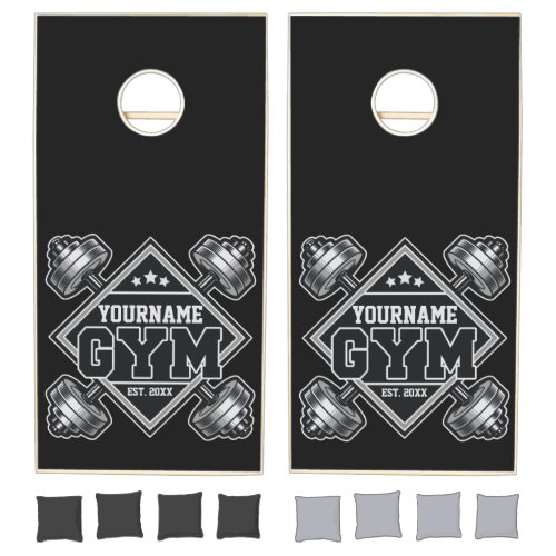 Custom NAME Weightlifting Home Crossfit Gym Cornhole Set