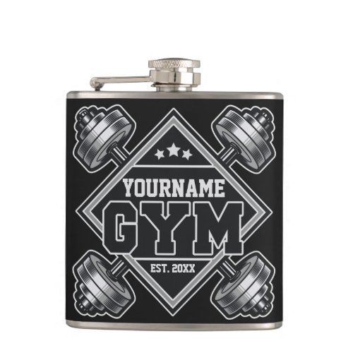 Custom NAME Weightlifting Home Crossfit Gym Flask