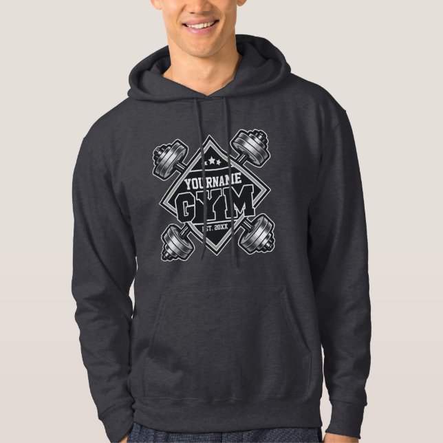 Custom NAME Weightlifting Home Crossfit Gym Hoodie (Front)