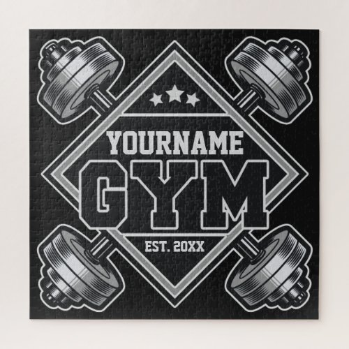 Custom NAME Weightlifting Home Crossfit Gym Jigsaw Puzzle