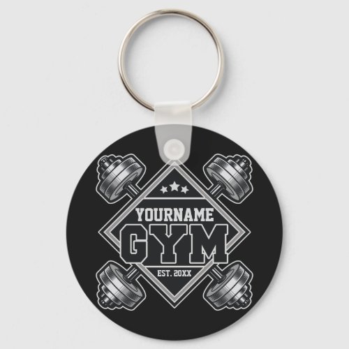 Custom NAME Weightlifting Home Crossfit Gym Keychain