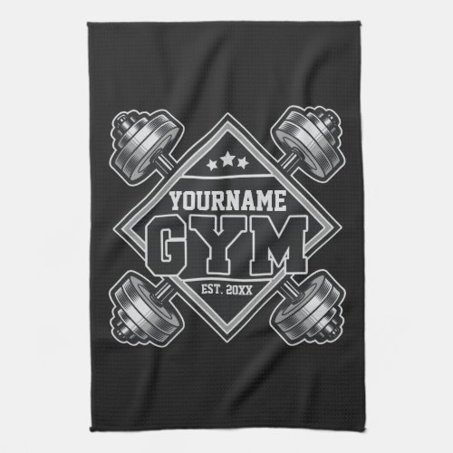 Custom NAME Weightlifting Home Crossfit Gym Kitchen Towel