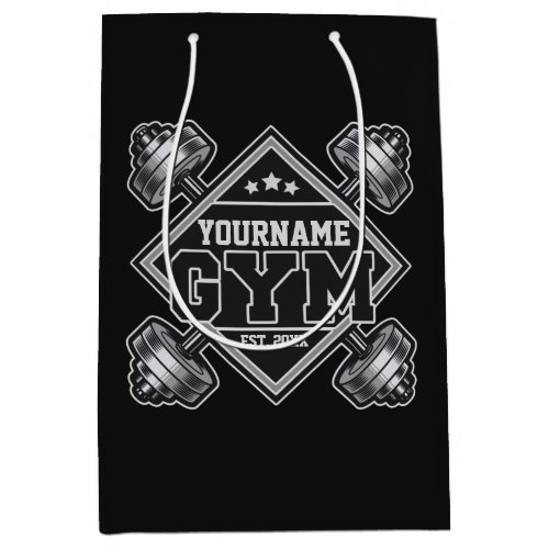 Custom NAME Weightlifting Home Crossfit Gym Medium Gift Bag