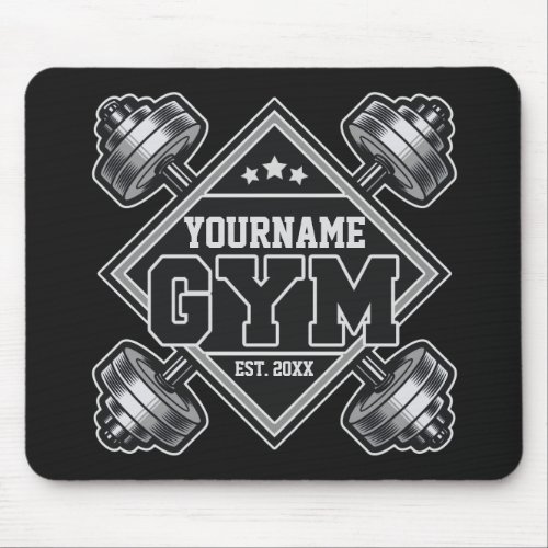 Custom NAME Weightlifting Home Crossfit Gym  Mouse Pad