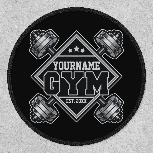 Custom NAME Weightlifting Home Crossfit Gym Patch (Front)