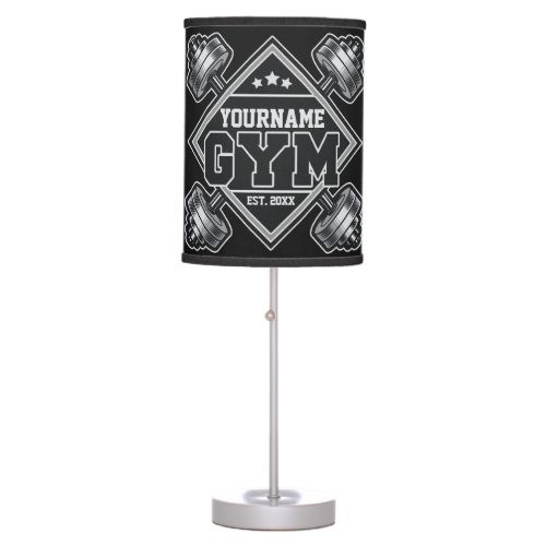 Custom NAME Weightlifting Home Crossfit Gym  Table Lamp