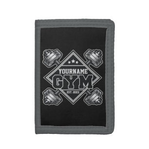 Custom NAME Weightlifting Home Crossfit Gym Tri-fold Wallet