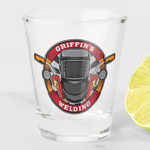 Custom NAME Welder Metal Fabricator Welding Shop Shot Glass