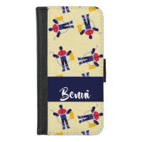 Custom name welder technician man pattern iPhone 8/7 wallet case