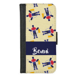 Custom name welder technician man pattern iPhone 8/7 wallet case