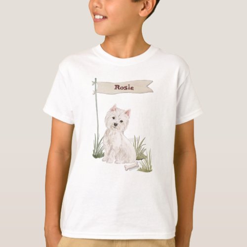 Custom Name Westie Pet Dog T_Shirt