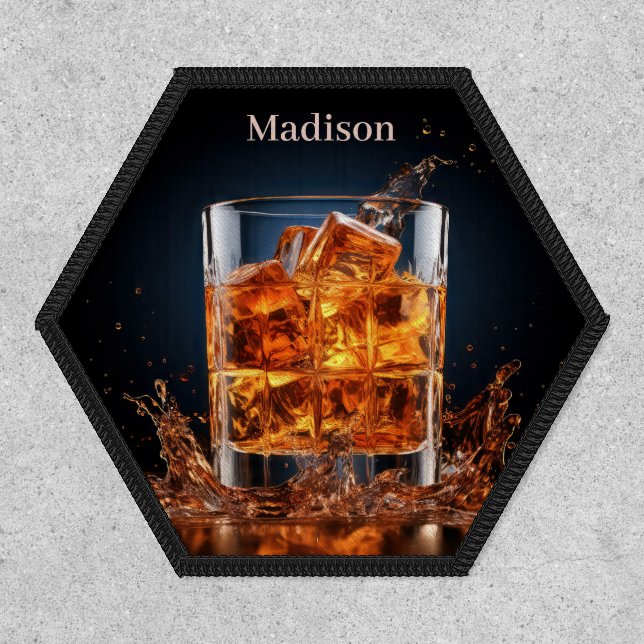 Custom Name Whiskey On The Rocks Patch (Front)