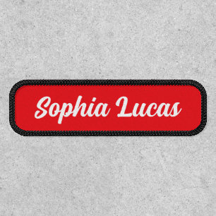 Custom name white and red or any color patch