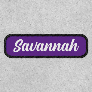 Custom name white and royal purple or any color patch