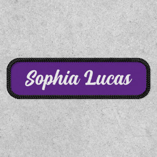Custom name white and royal purple or any color patch