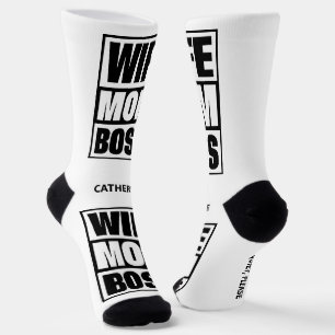 Custom Name Wife - Mom - Boss Socks