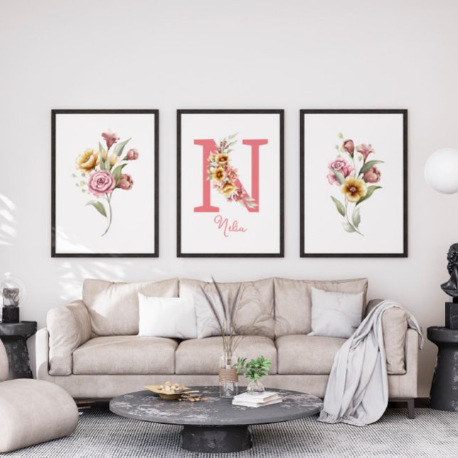 Custom Name Wildflowers Print  Wall Art Sets (Creator Uploaded)