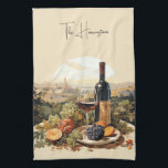 Custom Name Wine Lover's Kitchen Towel<br><div class="desc">Change the text field to what you want. Further using the editing tool,  you can change the font and its size and color if you wish. See my store for more wine items.</div>