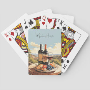 Custom Name Wine Lover's Poker Cards