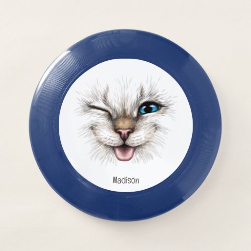 Custom Name Winking Cat Wham_O Frisbee