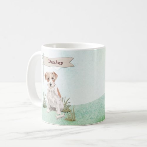 Custom Name Wire Haired Jack Russell Pet Dog Coffee Mug