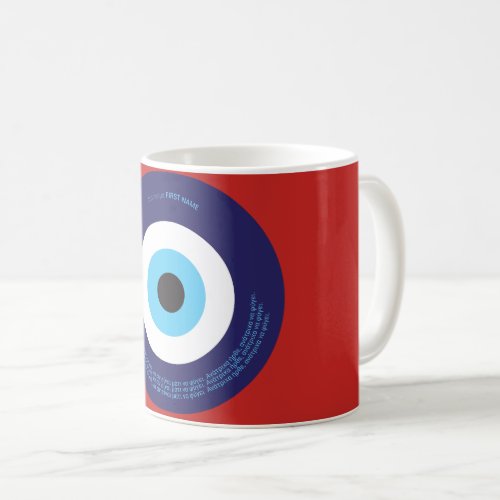 Custom name wish  spell to protect from evil eye coffee mug
