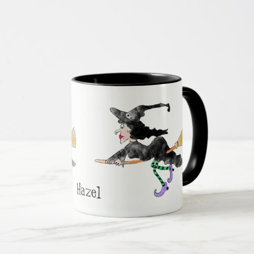 Custom Name Witch Halloween Mug