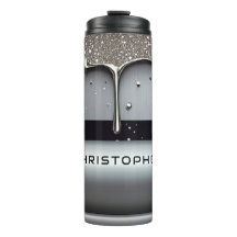 Custom Name With Dripping Liquid Metal
