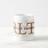 Custom name with initials personalized monogram coffee mug (Center)