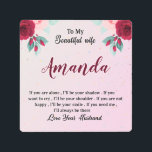 Custom Name with Red Rose Message for Wife Metal Print<br><div class="desc">Surprise your beloved wife with a truly unique and unforgettable gift! Our Custom Name with Red Rose Message artwork features her name beautifully printed with lovely red roses graphic against a pastel pink background. This design is the perfect way to show your love and appreciation for your wife. She will...</div>