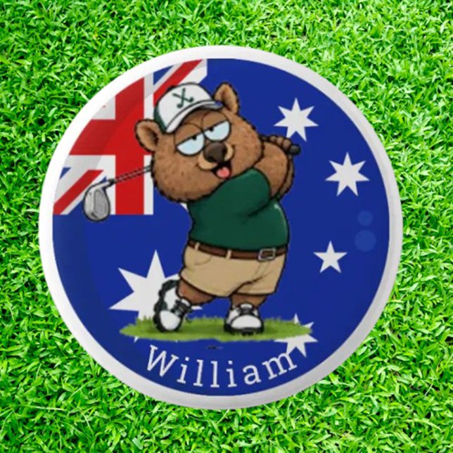  Custom Name Wombat Button (Our Custom Name Wombat Button transforms ordinary golf gear into a conversation-starting )