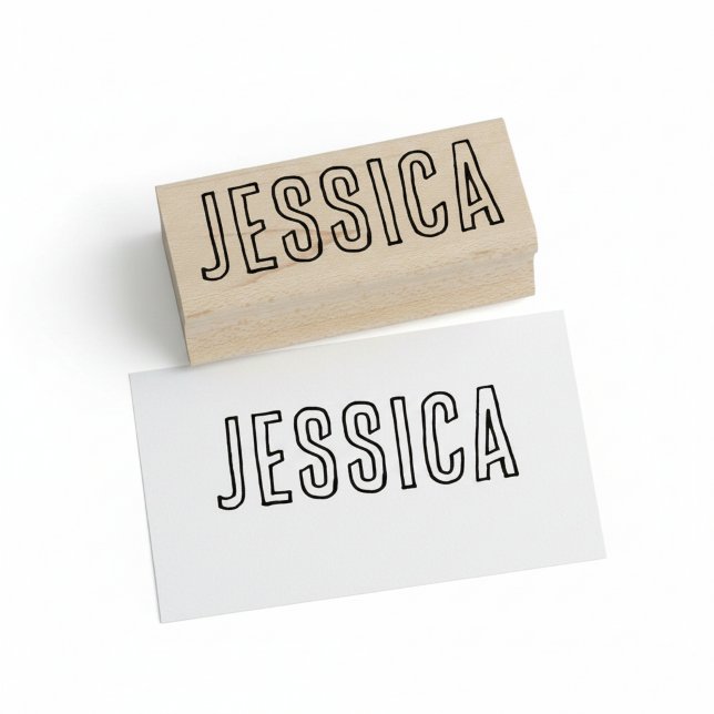 Custom Name Wood Art Signature Stamp (Custom name signature stamp.)