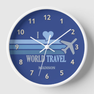 Custom Name World Travel Clock