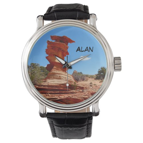 Custom Name Wrist Watch Rock Formation Watch