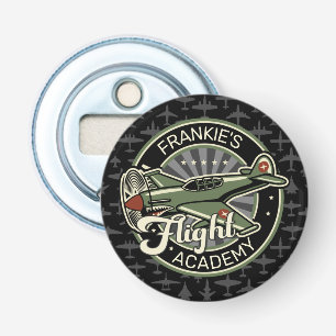 Custom NAME WWII Military Fighter War Plane Retro Bottle Opener
