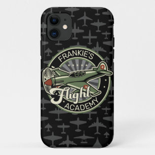 Custom NAME WWII Military Fighter War Plane Retro iPhone 11 Case