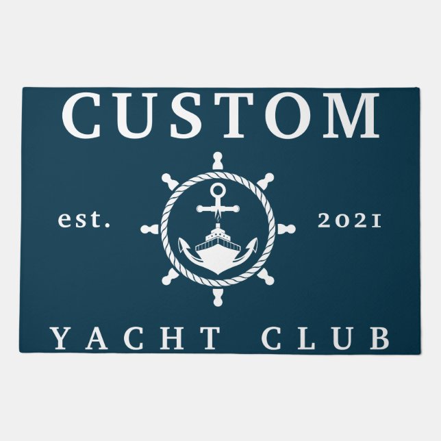 Custom Name Yacht Club Rug, Custom Rug for Yacht (Front)