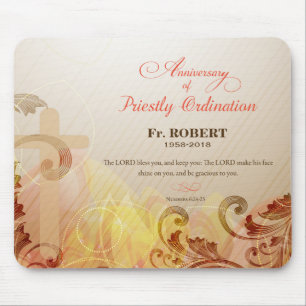 Custom Name & Year, 60th Priestly Ordination Mouse Pad