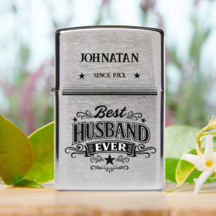 Custom Name & Year Best Husband Ever Zippo Lighter