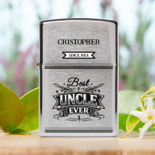 Custom Name & Year Best Uncle Ever Zippo Lighter