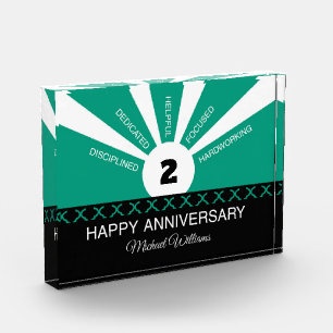 Custom Name & Year, Employee Anniversary Acrylic Award