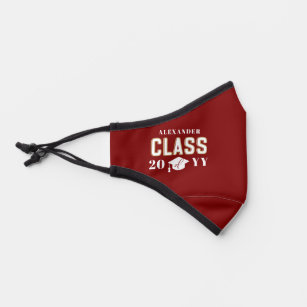 Custom Name & Year   Graduation Class of Red Premium Face Mask