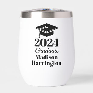 Custom Name & Year Graduation Thermal Wine Tumbler