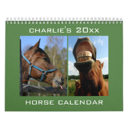 Custom Name &amp; Year Horse Calendar