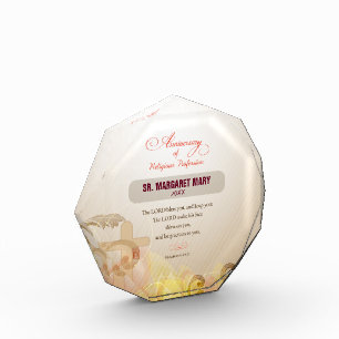 Custom Name & Year Nun, 60th Anniversary Religious Acrylic Award