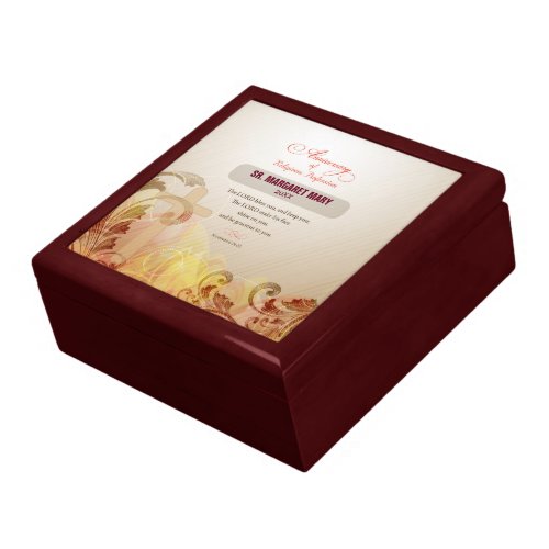 Custom Name  Year Nun 60th Anniversary Religious Jewelry Box