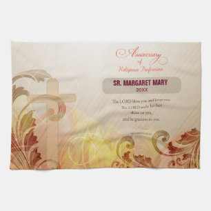 Custom Name & Year Nun, 60th Anniversary Religious Kitchen Towel