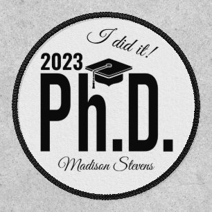 Custom name & year Ph.D. Patch