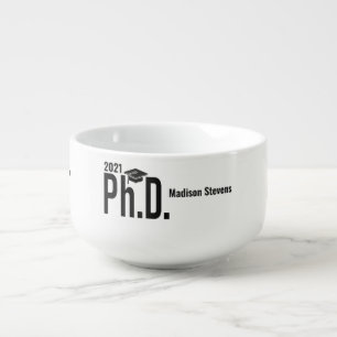 Custom name & year Ph.D. Soup Mug