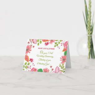 Custom Name & Year Religious 53rd Wedding Anniv Card